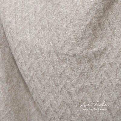 Light grey zig zag pattern linen fabric washed 6 Light grey zig zag pattern linen fabric washed