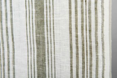 White striped linen towel fabric