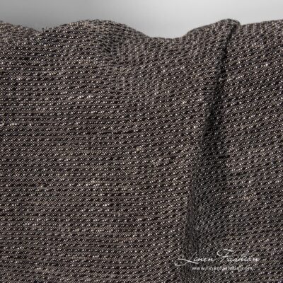 Linen cotton black dobby fabric washed 6 Linen cotton black melange fabric