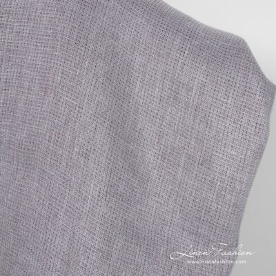 Linen mauve color fabric double-sided