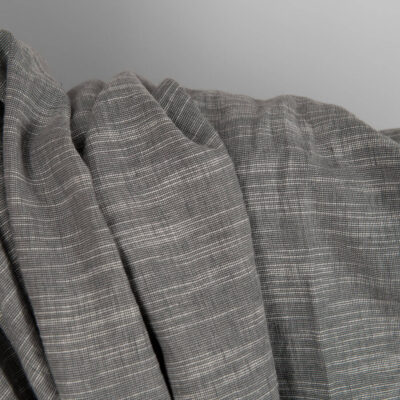 Dark grey linen blend fabric washed 6 Dark grey linen blend fabric washed texture