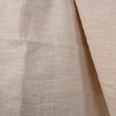 Washed linen cotton fabric yellowish pink colour 7 Washed linen cotton fabric yellowish pink colour close up detail