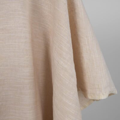 Washed linen cotton fabric yellowish pink colour 8 Washed linen cotton fabric yellowish pink colour edge