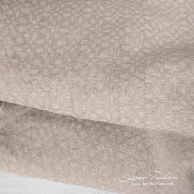 Linen wool natural color fabric undyed