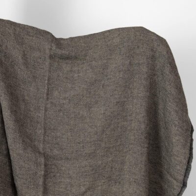 linen wool waffle fabric, blac and sand.