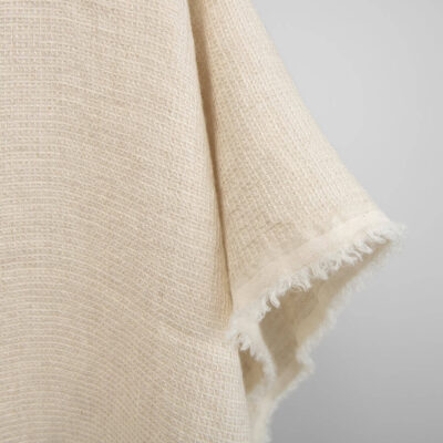 Linen wool washed fabric waffle sand colour 8 linen wool waffle sand fabric, washed