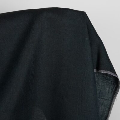 Linen wool fabric blueish-black herringbone 7 Linen wool fabric blueish-black herringbone product photo