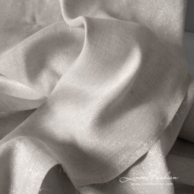 Linen grey fabric with PES