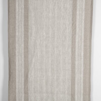 Narrow linen fabric natural beige with stripes 3 Narrow linen fabric natural beige with stripes