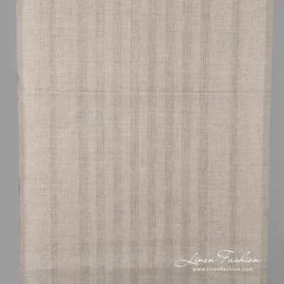 Linen fabric in natural flax colour with stripes 4 Linen fabric in natural flax colour with stripes.