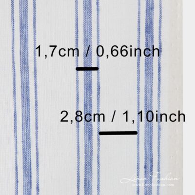 Off white fabric with stripes.