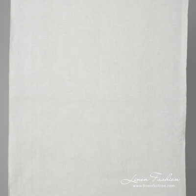 Narrow linen fabric white patterned