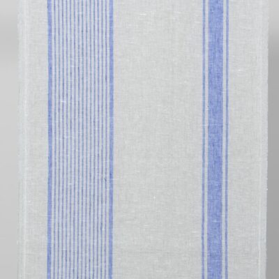 Narrow fabric beige with blue stripes 4 linen towel fabric blue stripes