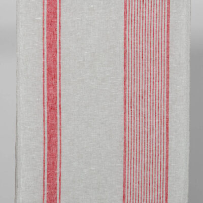Narrow fabric beige with red stripes 4 linen towel fabric red stripes