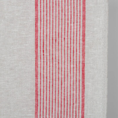 Narrow fabric beige with red stripes 6 Narrow fabric beige with red stripes