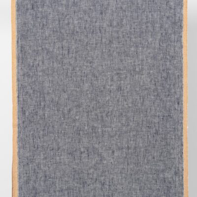 linen towel fabric blue yellow