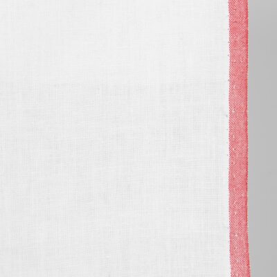 linen towel fabric white with red for towel