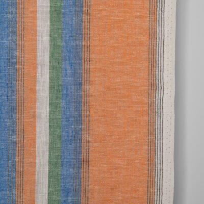 Narrow linen fabric in multicolour stripes, 50cm width