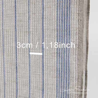 Narrow width light grey linen fabric 4 Light grey linen fabric.