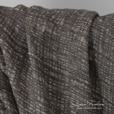 linen grey jacquard, asymmetric design.