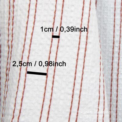 Cotton hemp fabric in waffle pattern