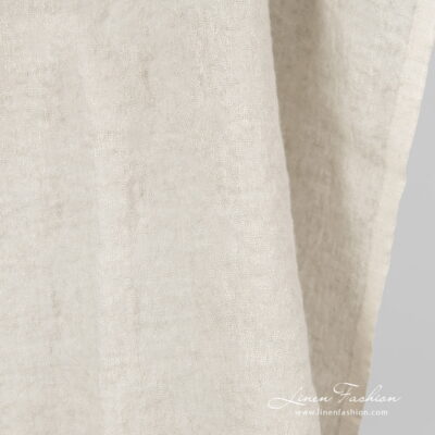 linen wool jacquard fabric, flower motif.