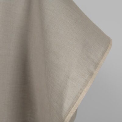 Linen fabric light grey and brown-grey melange, pure linen