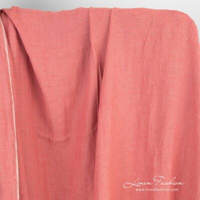 Linen fabric in rosy grey melange washed 4 Linen fabric in rosy grey melange