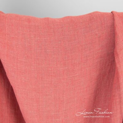 Linen fabric in rosy grey melange washed 5 Linen fabric for clothes and home textile