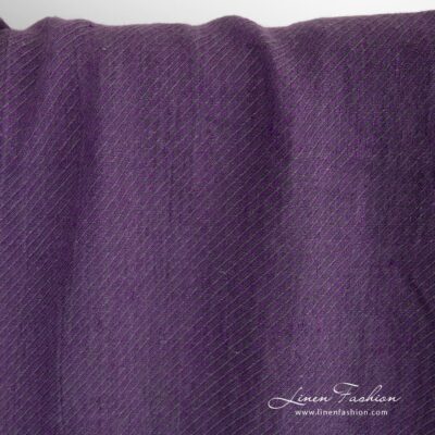 Violet linen fabric for clothes and home textile