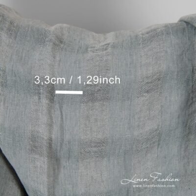 Transparent linen fabric in grey checks washed 10 Grey linen fabric perfect for curtains, shawls, scarves