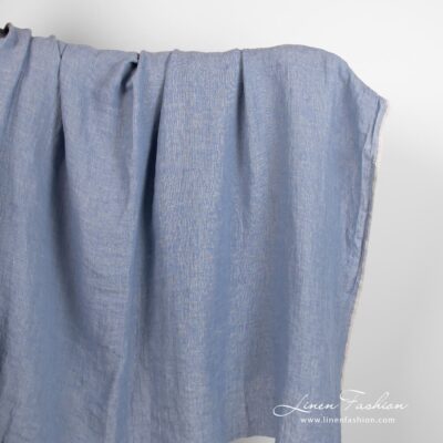 Grey blue linen fabric washed 5 Grey blue linen fabric