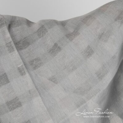 Grey dyed linen fabric.