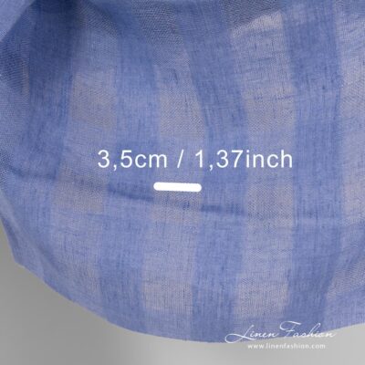 Violet blue dyed 100% linen fabric.