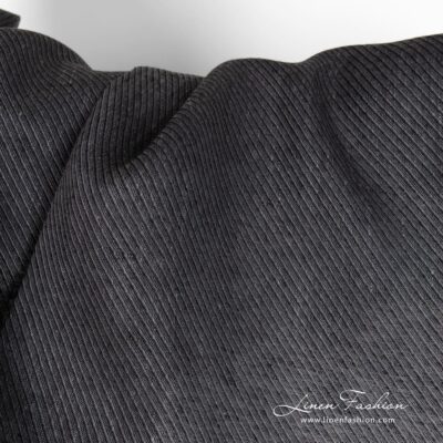 Grey linen fabric in twills
