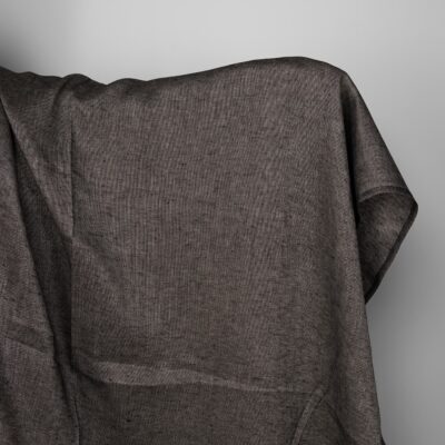 Linen fabric in natural and black pattern 5 Linen fabric in natural and black pattern