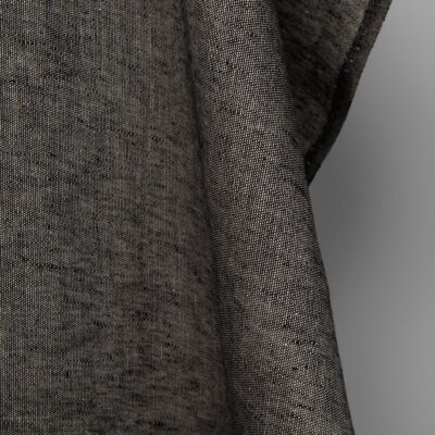 Linen fabric in natural and black pattern 6 Linen fabric in natural and black pattern, 150cm