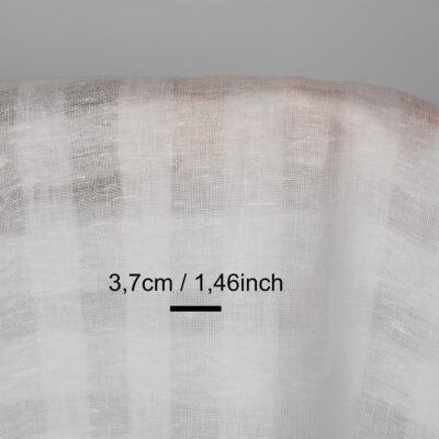 Linen fabric optical white transparent checks 8 Linen fabric optical white transparent checks, with measurements