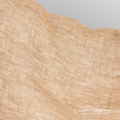 Light brown double-sided linen fabric washed 7 Double-sided linen fabric, double-layered