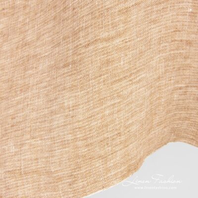 Light brown double-sided linen fabric washed 8 Linen fabric, specially washed to increase softness