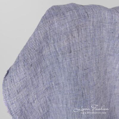 Black violet dyed linen fabric.