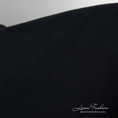 100% linen fabric in dark blue color