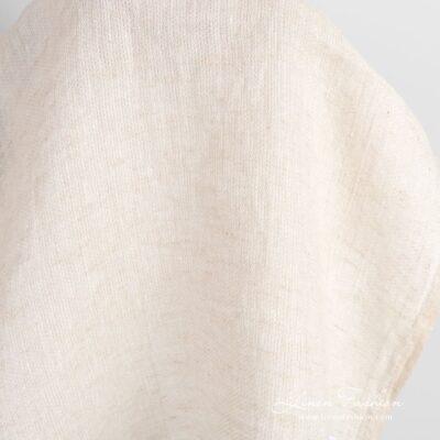 Linen fabric light sand twill weave washed 6 Linen fabric in fine delicate design