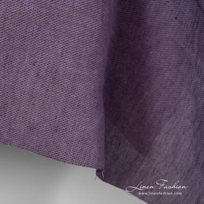 Dark lavender coloured linen fabric.
