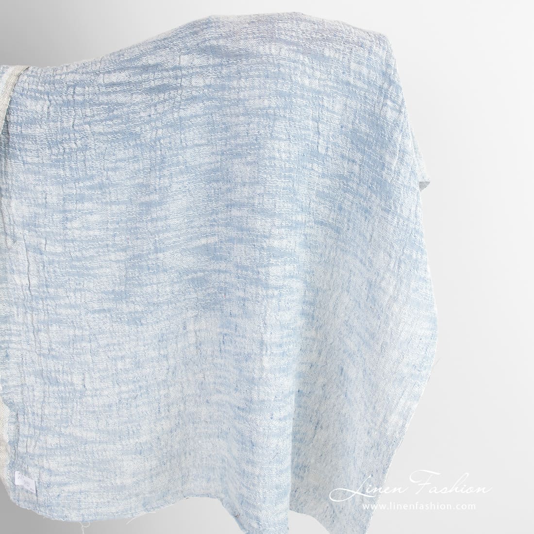 Blue linen cotton fabric