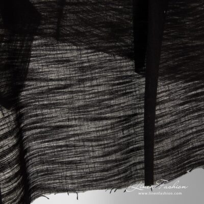 Black sheer fabric.