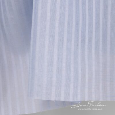 100% linen fabric in light blue colour.