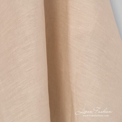 Cream melange dyed linen fabric.