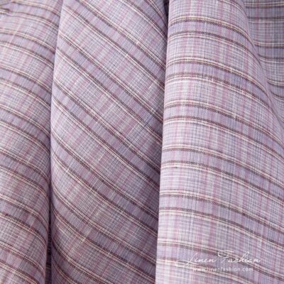 100% linen fabric in lavender colour.