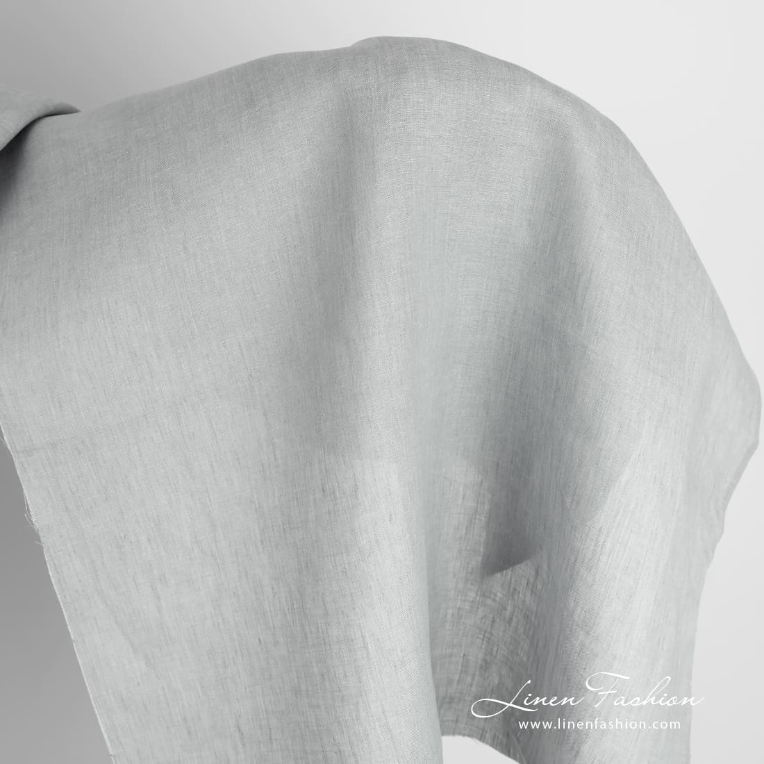 Grey linen fabric